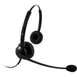 Telefonní headset QD (Quick Disconnect) stereo, na kabel plusonic 5512-5.2P na uši černá