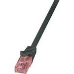 Síťový kabel RJ45 LogiLink CQ2013U, CAT 6, U/UTP, 25.00 cm, černá