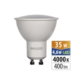 LED žárovka GU10 McLED 5W (50W) neutrální bílá (4000K), reflektor 100° ML-312.149.87.0