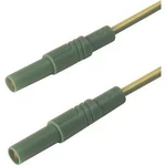 SKS Hirschmann MLS GG 100/2,5 ge/gn bezpečnostní měřicí kabely [lamelová zástrčka 4 mm - lamelová zástrčka 4 mm] žlutá, 1.00 m