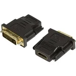 HDMI / DVI adaptér LogiLink AH0001, [1x HDMI zásuvka - 1x DVI zástrčka 24+1pólová], černá
