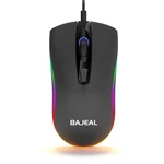 BAJEAL D1 Wired Mouse 4-Button 1600DPI LED Backlit Ergonomic Optical Gaming Mice for PC Laptop Gamer