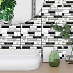 10PCS / Set 3D Wall Sticker Tile Brick Self-adhesive Soft Office Decal Art Home Decorations