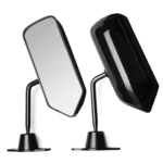 Universal Side Car Mirror Wing Mirror Convex Glass Black (LH+RH) UK-2