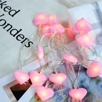 3M Battery Powered Pink Love Heart 20LED Fairy String Holiday Light for Bedroom Home Decoracion