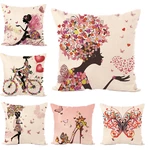 Fairy tales Flower Style Printed Pillow Cover Butterfly Girls Pillow Case house Bed Hotel Decorative