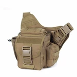 5L Cycling Storage Bag Lightweight Multi-functional Tactical Saddle Bag Shoulder Bag for Hiking Camping Trekking