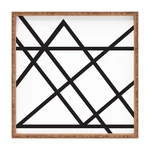 Drevený dekoratívny servírovací podnos Lines, 40 × 40 cm