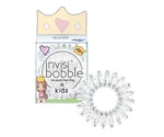Detská špirálová gumička do vlasov Invisibobble Kids Princess Sparkle - číra s trblietkami, 3 ks (IB-KI-PC10001-2) + darček zadarmo