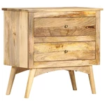 Bedside Cabinet 25.6"x13.8"x23.6"Solid Mango Wood