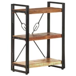 3-Tier Bookcase 23.6"x11.8"x31.5" Solid Reclaimed Wood