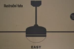 FARO 33416 EASY, šedý, stropní ventilátor se světlem, zánovní (doba použití 1 týden), záruka 2 roky