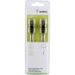 Belkin A3L981BT01MBKHS RJ45 sieťové káble, prepojovacie káble CAT 6 S/FTP 1.00 m čierna s ochranou 1 ks