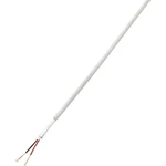 TRU COMPONENTS 1567173 alarmový kábel LiYY 2 x 0.14 mm² biela 50 m