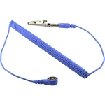 TRU COMPONENTS SPKL-10-366-SK ESD uzemňovací kábel   3.66 m tlačidlo 10 mm, krokosvorka