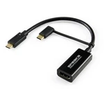 SpeaKa Professional SP-9015340 HDMI káblový adaptér [1x HDMI zásuvka - 1x USB-C ™ zástrčka] čierna tienenie pletivom 15.