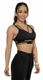 Nebbia Padded Sports Bra INTENSE Iconic Black/Gold S Bielizna do fitnessa