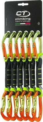 Climbing Technology Nimble Fixbar Set NY Pro Remiză rapidă Green/Orange Solid drept / solid îndoit 12.0