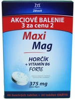 Zdrovit MaxiMag Horčík+B6 FORTE 375 mg Akciové balenie, 60 šumivých tabliet