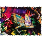 Puzzler Drevené farebné puzzle Úžasný chameleón