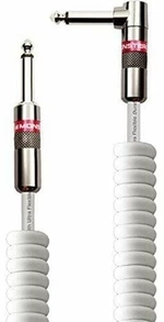 Monster Cable Prolink Classic 12FT Coiled Instrument Cable Blanc 3,5 m Angle - Droit