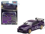 Nissan Skyline GT-R (R34) RHD (Right Hand Drive) "Tommykaira R-z" Midnight Purple Metallic Limited Edition to 8400 pieces Worldwide 1/64 Diecast Mode