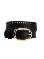 Black openwork women's belt OCH BELLA