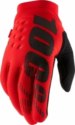 100% Brisker Gloves Red 2XL Kesztyű kerékpározáshoz
