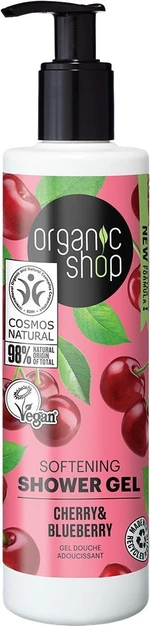 Organic Shop Zmäkčujúci sprchový gél, čerešňa a čučoriedka 280 ml