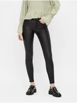 Women's Black Women's Leatherette Pants Pieces Shape-Up - Women's