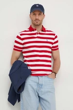 Bavlněné polo tričko Ralph Lauren červená barva, 710934552