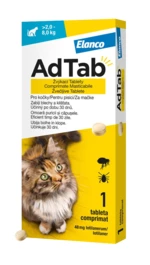 AdTab 48mg Žvýkací tableta pro kočky 2 - 8kg