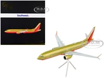 Boeing 737 MAX 8 Commercial Aircraft "Southwest Airlines" Gold and Red "Gemini 200" Series 1/200 Diecast Model Airplane by GeminiJets