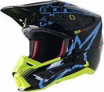 Alpinestars S-M5 Action Helmet Black/Cyan/Yellow Fluorescent/Glossy L Bukósisak