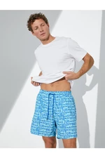 Koton Swim shorts with text print, lacing at the waist and pockets