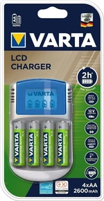 Varta PP LCD Charger 4xAA 2500 R2U& 12V + USB adapter Cargador de batería