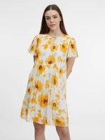 Orsay Žluto-béžové dámské květované šaty - Dámské