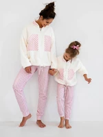 Sweatshirt Sensis Nanny Kids L/R 110-128 ecru-pink 001