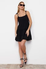 Trendyol Mini Woven Dress Dress with Black Flounce Fabric Feature
