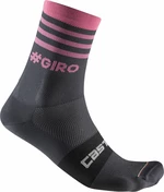 Castelli Giro 13 Stripe Sock Gray/Rosa 2XL Calcetines de ciclismo