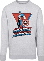 Captain America Camiseta de manga corta Crewneck Hombre Grey L