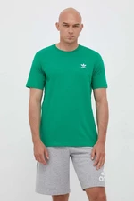 Bavlnené tričko adidas Originals zelená farba, s nášivkou