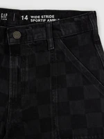 GAP Teen Jeans Wide Stride Checkerboard - Girls