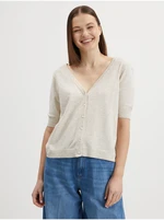 Beige cardigan VILA Comfy - Women's
