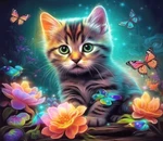 Dřevěné puzzle/Kotě A4