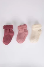 DEFACTO BabyGirl 3dílná sada froté ponožek
