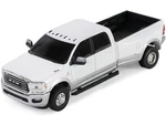 2020 Ram 3500 Laramie Dually  Bright White and Billet Silver "Dually Drivers" Series 14 1/64 Diecast Model Car by Greenlight