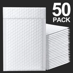 50pcs Bubble Envelopes Bag Waterproof White Foam Bubble Mailers Shipping Envelope Bags Plastic Self Seal Packing Bags 11/15/23cm