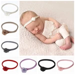 Yundlfy 2pcs Vintage Newborn Chic Flower Hairband Baby Girls Flower Nylon Headband Newborn Chic Flower Hairband