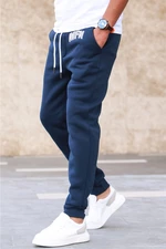 Madmext 3-Threads Navy Blue Men's Tracksuit with Rayon 5427